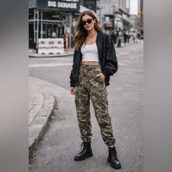 Abercrombie & Fitch Pants - Abercrombie & Fitch Camo Cargo Jogger Pants Utility Military Small